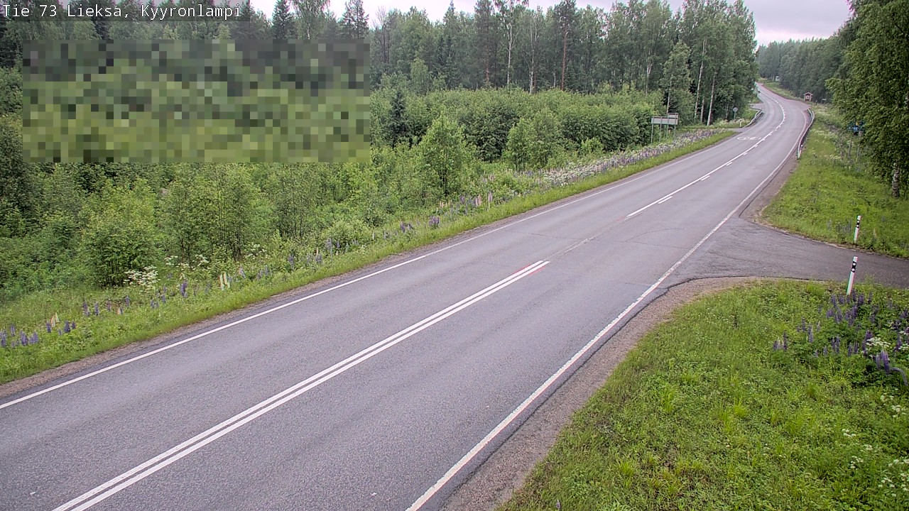 Weather Camera Image Väg 73 Lieksa, Kyyrönlampi, Lieksa, Pohjois-Karjala