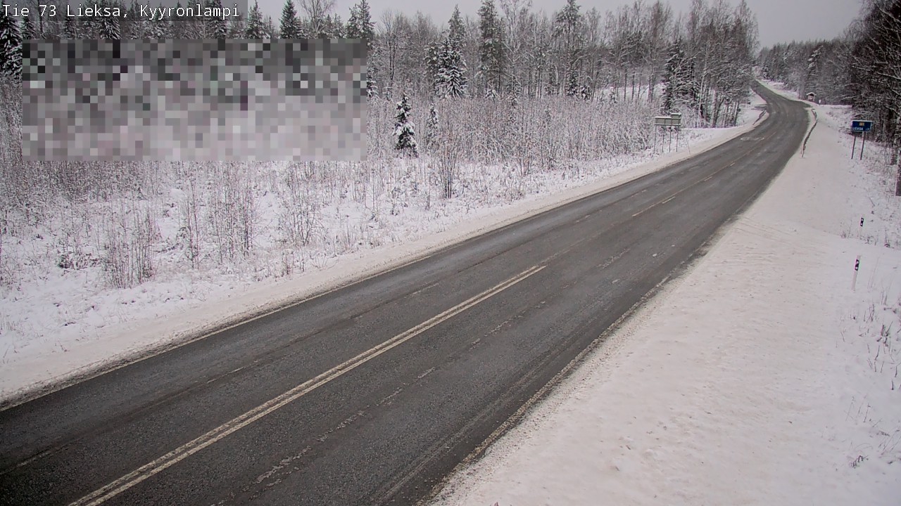 Weather Camera Image Road 73 Lieksa, Kyyrönlampi, Lieksa, Pohjois-Karjala
