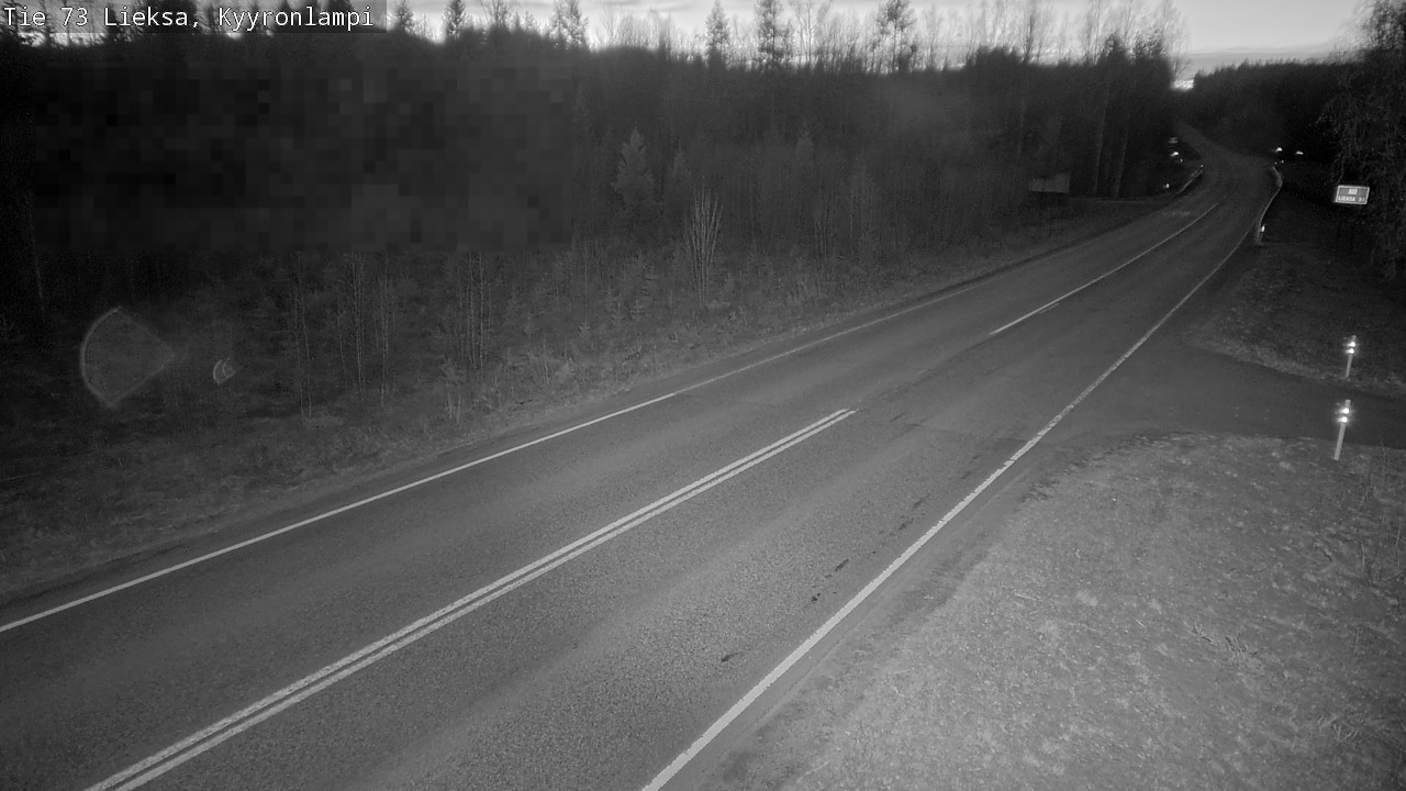 Weather Camera Image Väg 73 Lieksa, Kyyrönlampi, Lieksa, Pohjois-Karjala