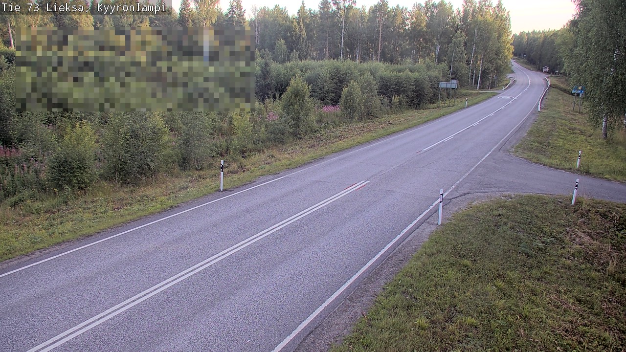 Weather Camera Image Road 73 Lieksa, Kyyrönlampi, Lieksa, Pohjois-Karjala