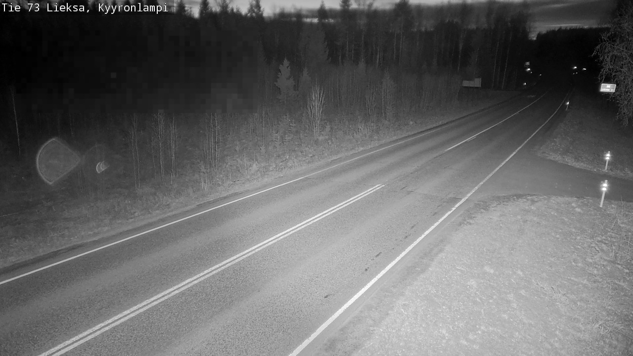 Weather Camera Image Väg 73 Lieksa, Kyyrönlampi, Lieksa, Pohjois-Karjala
