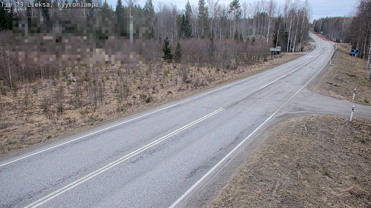 Weather Camera Image Väg 73 Lieksa, Kyyrönlampi, Lieksa, Pohjois-Karjala