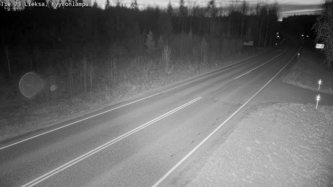 Weather Camera Image Väg 73 Lieksa, Kyyrönlampi, Lieksa, Pohjois-Karjala