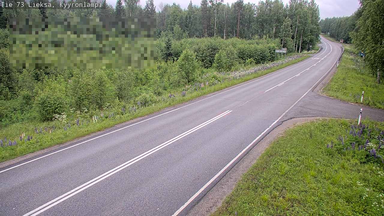 Weather Camera Image Väg 73 Lieksa, Kyyrönlampi, Lieksa, Pohjois-Karjala