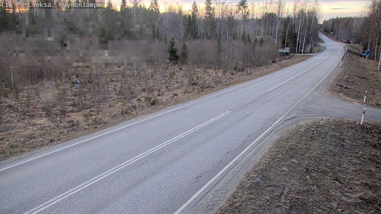 Weather Camera Image Väg 73 Lieksa, Kyyrönlampi, Lieksa, Pohjois-Karjala