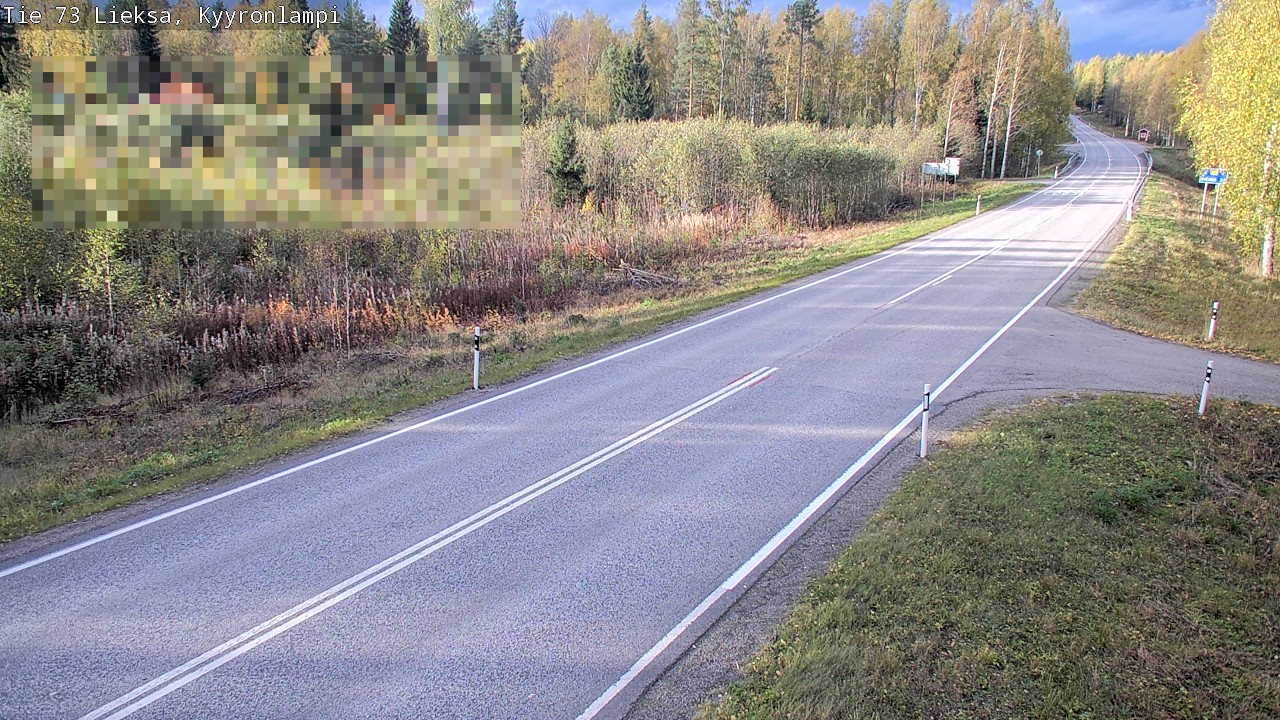 Weather Camera Image Väg 73 Lieksa, Kyyrönlampi, Lieksa, Pohjois-Karjala