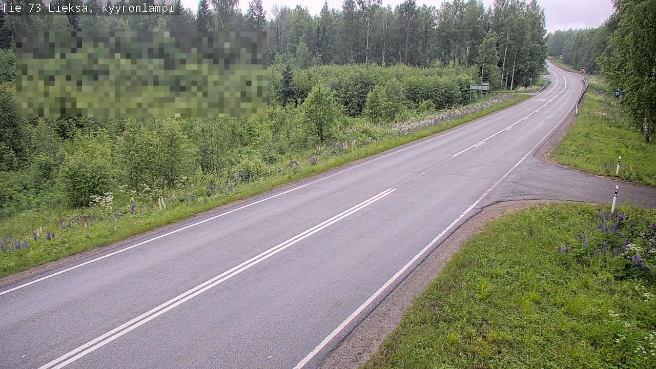Weather Camera Image Väg 73 Lieksa, Kyyrönlampi, Lieksa, Pohjois-Karjala