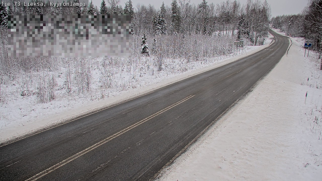 Weather Camera Image Road 73 Lieksa, Kyyrönlampi, Lieksa, Pohjois-Karjala