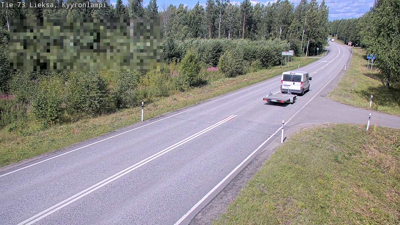 Weather Camera Image Road 73 Lieksa, Kyyrönlampi, Lieksa, Pohjois-Karjala