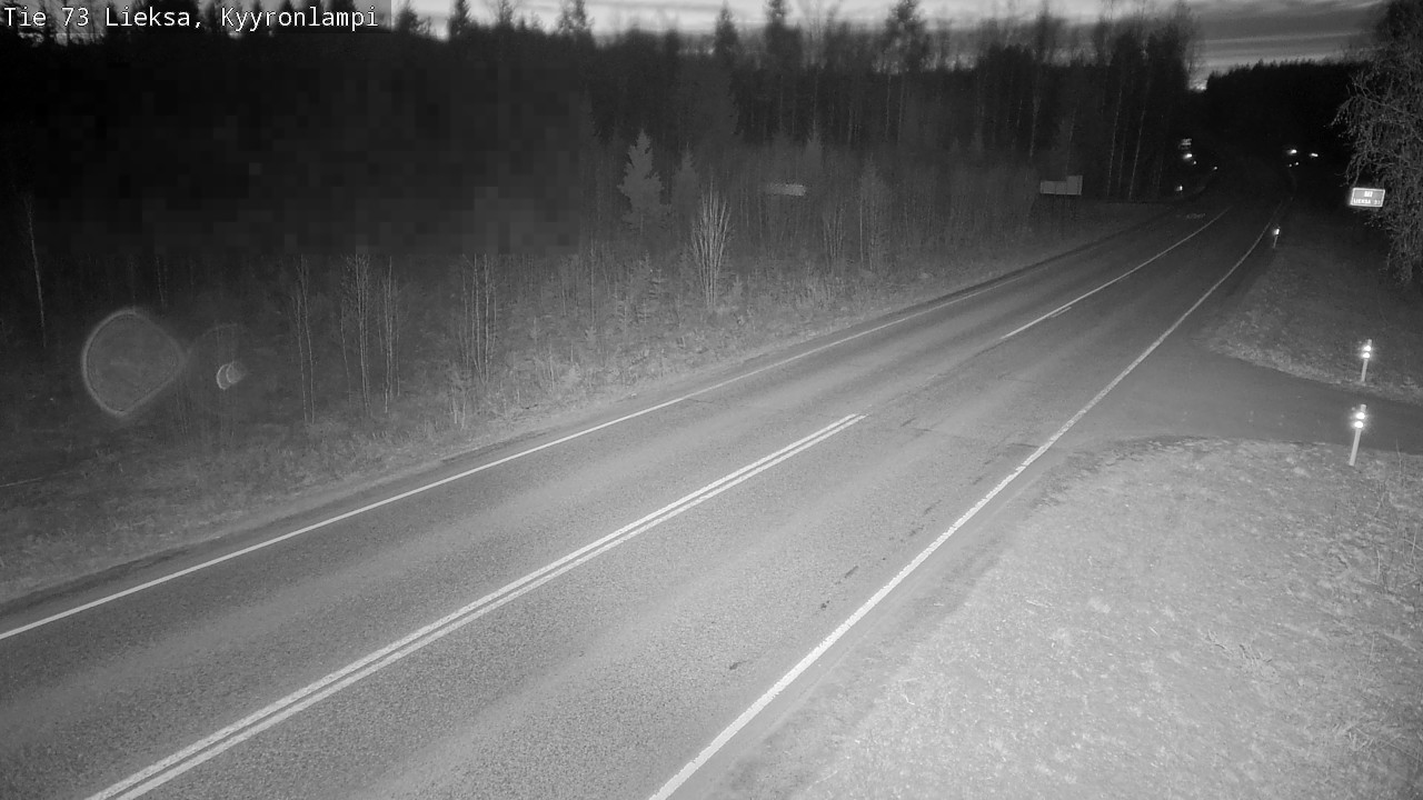 Weather Camera Image Väg 73 Lieksa, Kyyrönlampi, Lieksa, Pohjois-Karjala