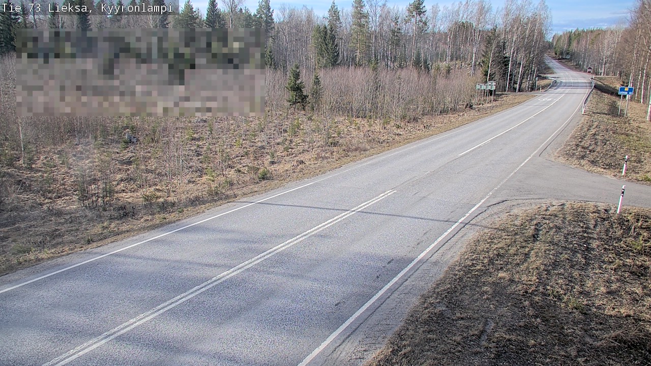 Weather Camera Image Väg 73 Lieksa, Kyyrönlampi, Lieksa, Pohjois-Karjala