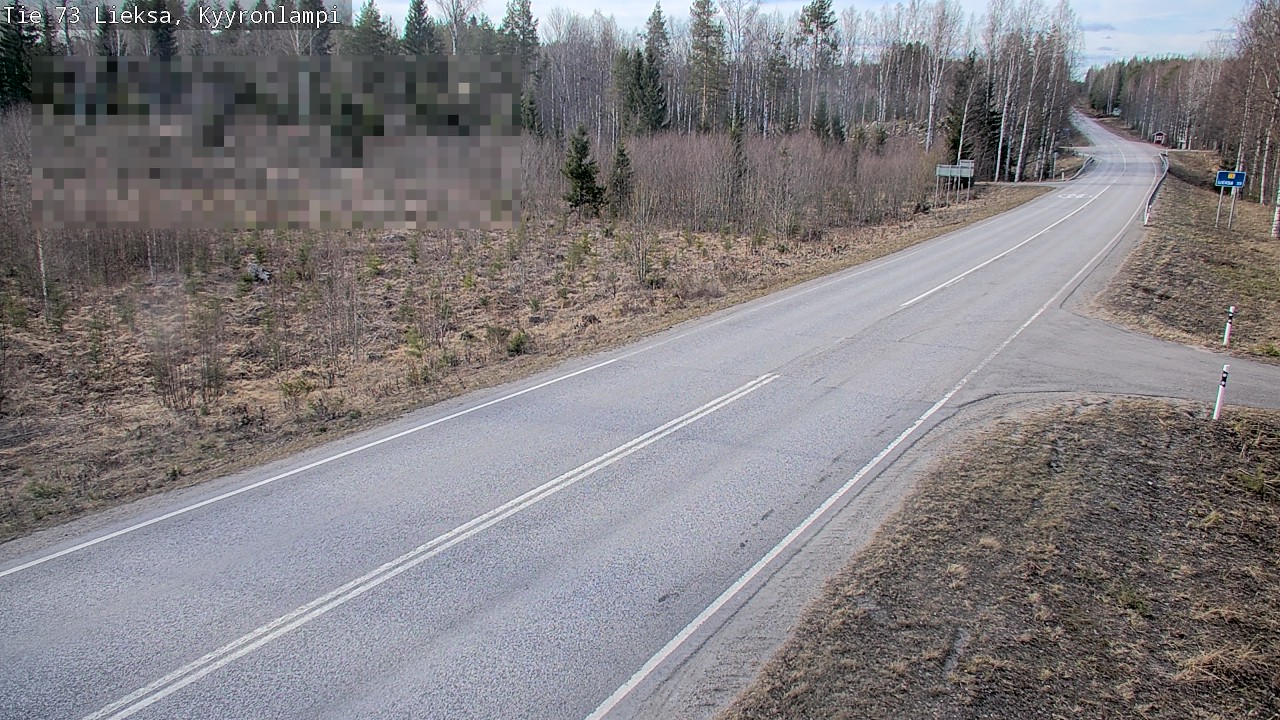 Weather Camera Image Väg 73 Lieksa, Kyyrönlampi, Lieksa, Pohjois-Karjala