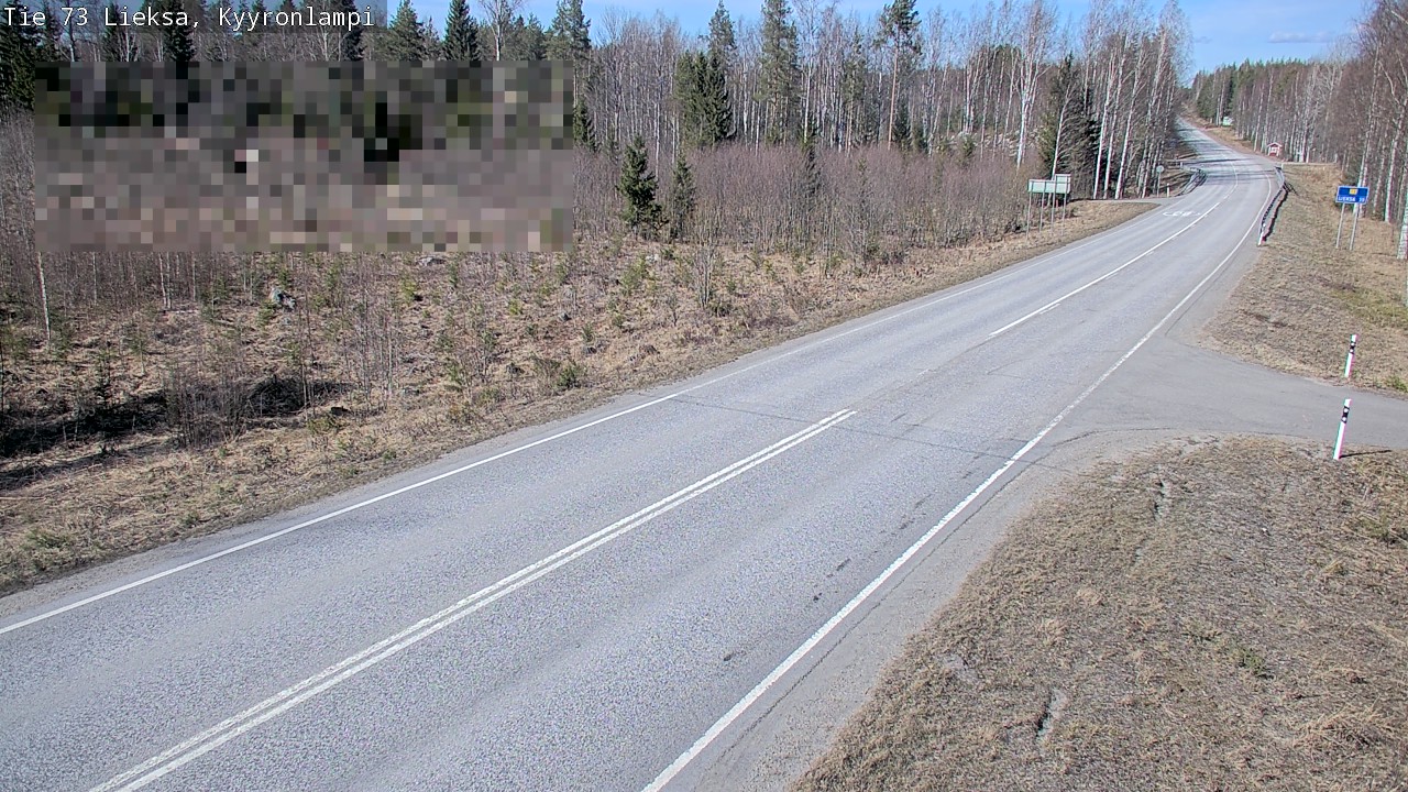 Weather Camera Image Väg 73 Lieksa, Kyyrönlampi, Lieksa, Pohjois-Karjala