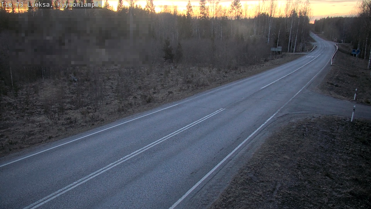 Weather Camera Image Väg 73 Lieksa, Kyyrönlampi, Lieksa, Pohjois-Karjala