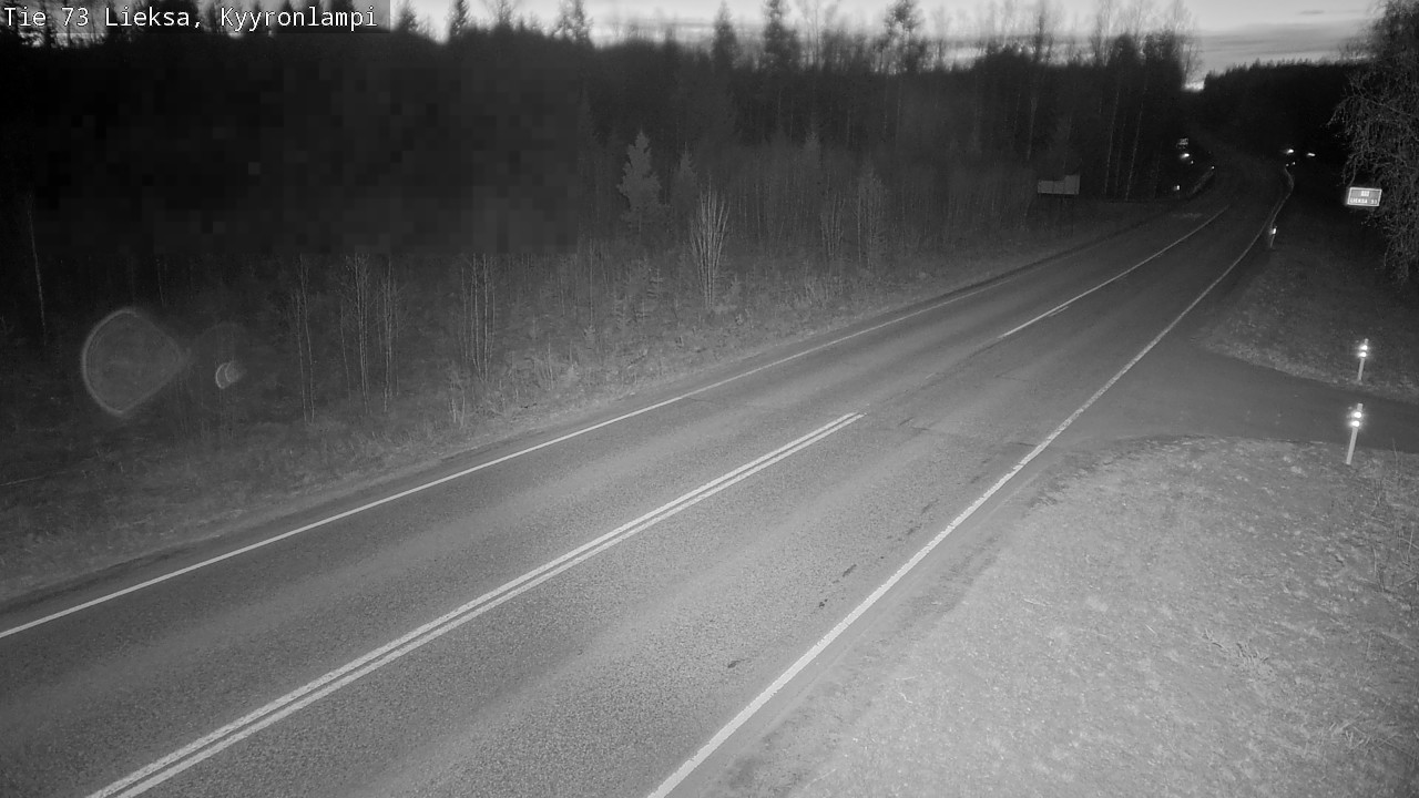 Weather Camera Image Väg 73 Lieksa, Kyyrönlampi, Lieksa, Pohjois-Karjala
