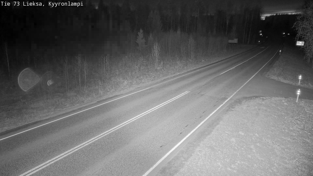 Weather Camera Image Road 73 Lieksa, Kyyrönlampi, Lieksa, Pohjois-Karjala