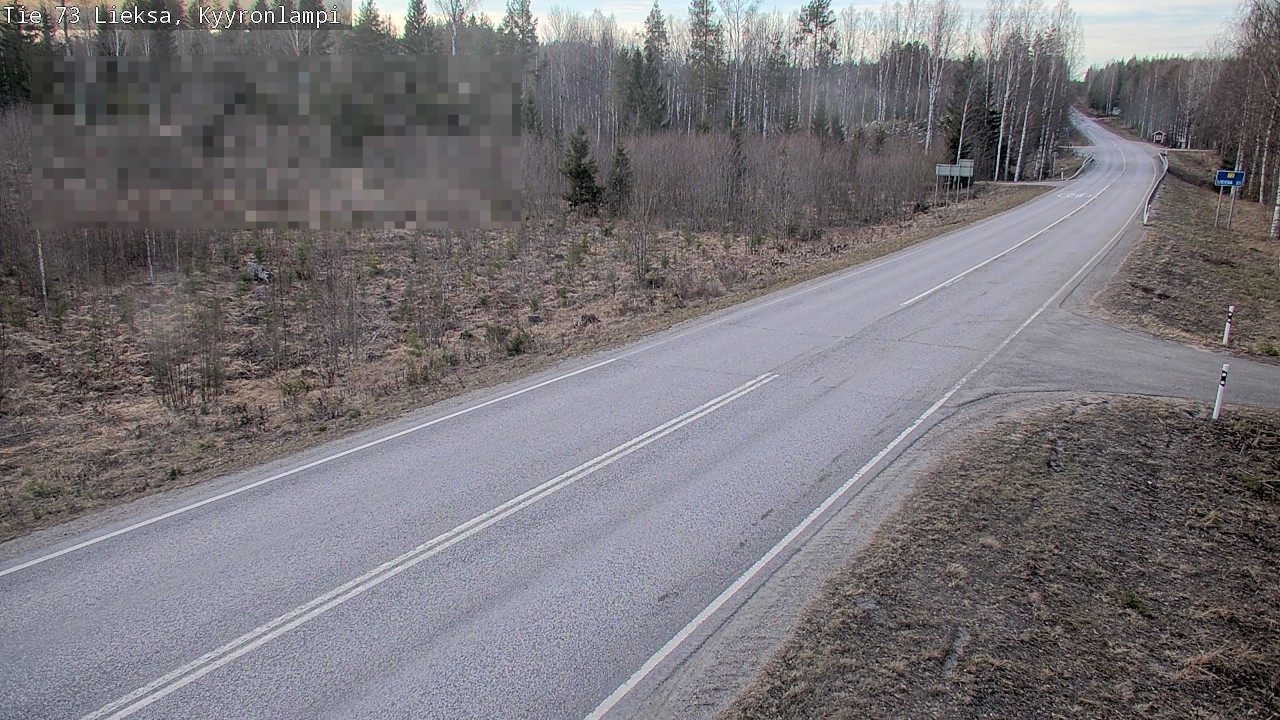 Weather Camera Image Väg 73 Lieksa, Kyyrönlampi, Lieksa, Pohjois-Karjala