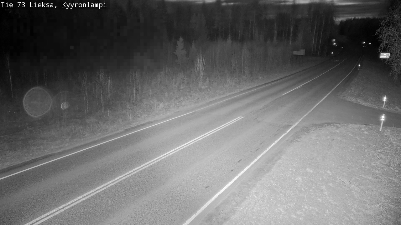 Weather Camera Image Väg 73 Lieksa, Kyyrönlampi, Lieksa, Pohjois-Karjala