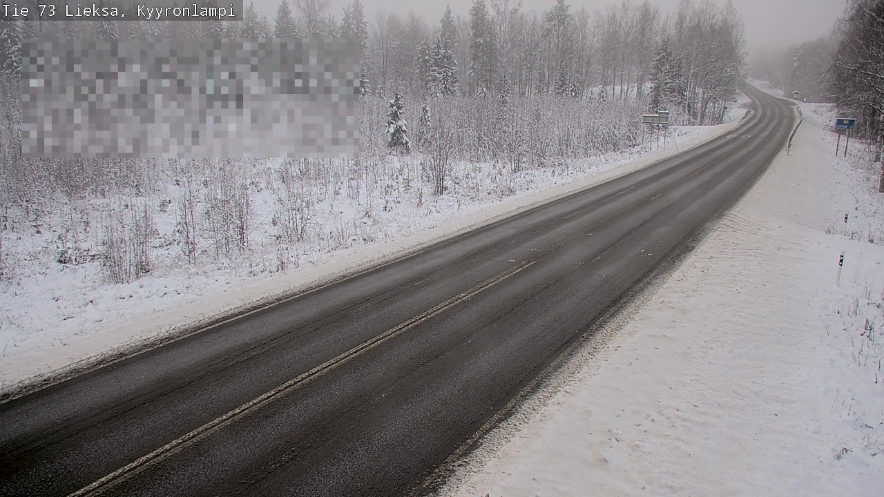 Weather Camera Image Väg 73 Lieksa, Kyyrönlampi, Lieksa, Pohjois-Karjala