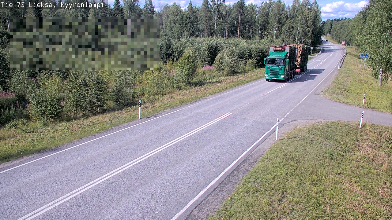 Weather Camera Image Road 73 Lieksa, Kyyrönlampi, Lieksa, Pohjois-Karjala