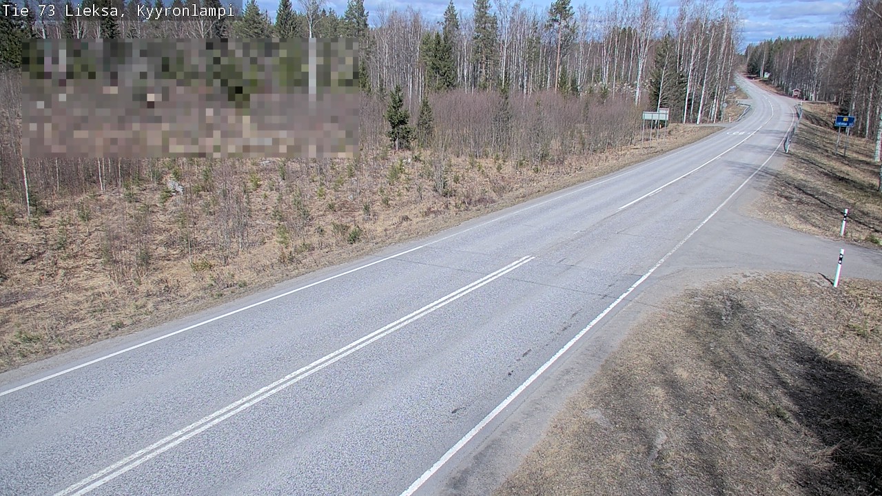 Weather Camera Image Väg 73 Lieksa, Kyyrönlampi, Lieksa, Pohjois-Karjala
