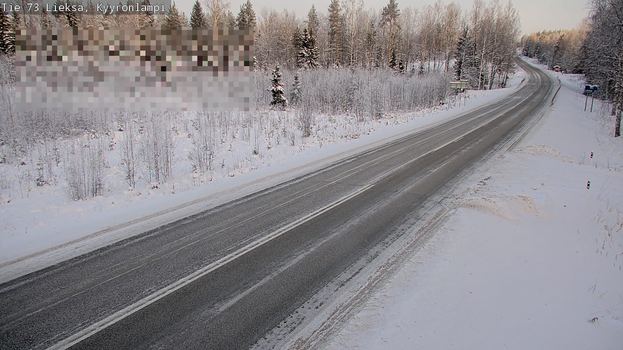 Weather Camera Image Road 73 Lieksa, Kyyrönlampi, Lieksa, Pohjois-Karjala
