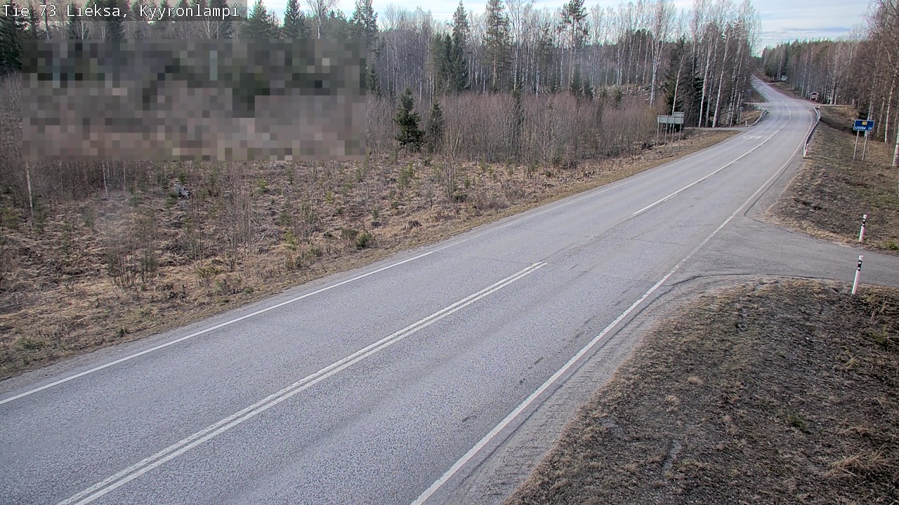 Weather Camera Image Väg 73 Lieksa, Kyyrönlampi, Lieksa, Pohjois-Karjala
