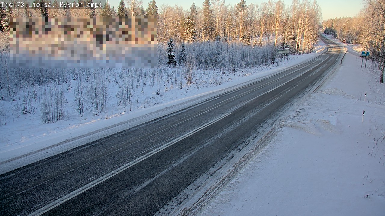 Weather Camera Image Road 73 Lieksa, Kyyrönlampi, Lieksa, Pohjois-Karjala