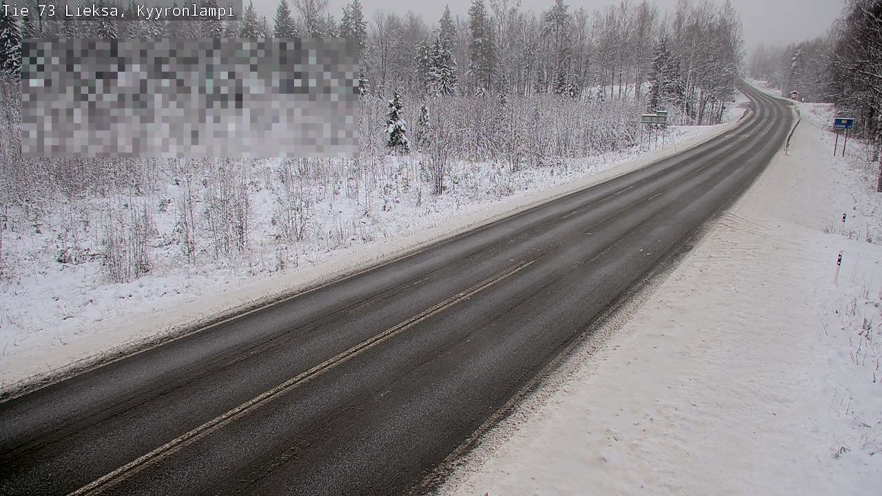 Weather Camera Image Väg 73 Lieksa, Kyyrönlampi, Lieksa, Pohjois-Karjala