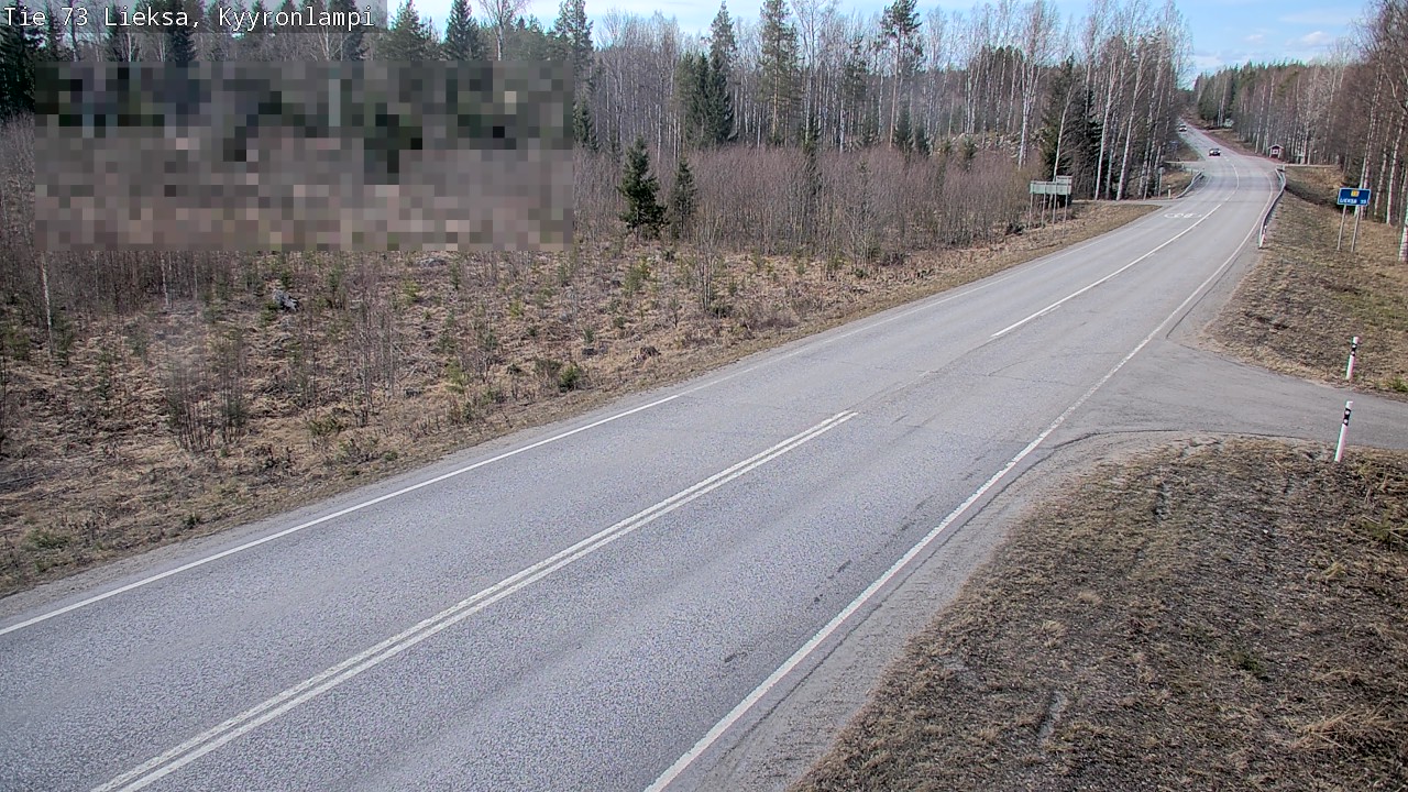 Weather Camera Image Väg 73 Lieksa, Kyyrönlampi, Lieksa, Pohjois-Karjala