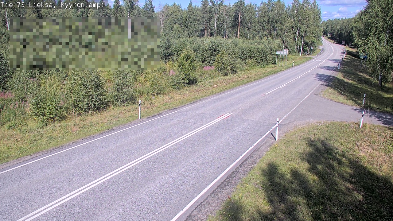 Weather Camera Image Road 73 Lieksa, Kyyrönlampi, Lieksa, Pohjois-Karjala