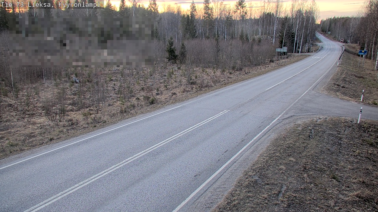 Weather Camera Image Väg 73 Lieksa, Kyyrönlampi, Lieksa, Pohjois-Karjala