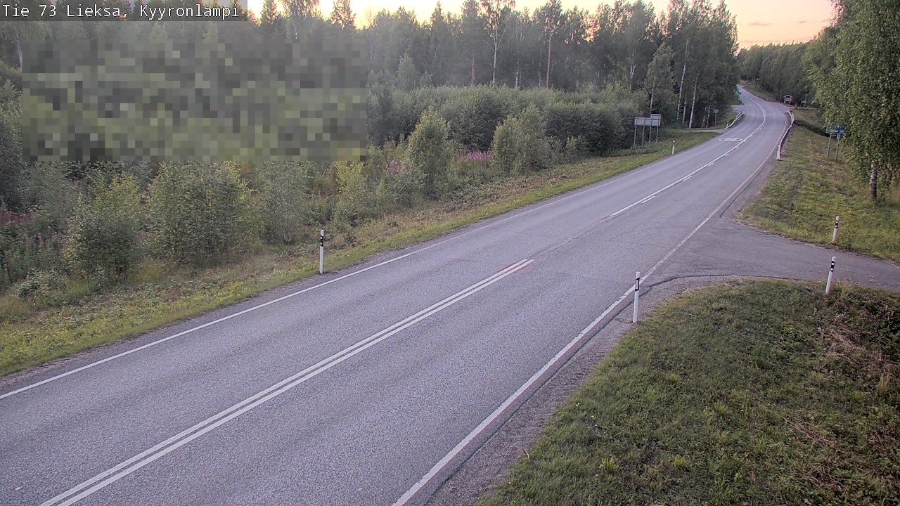 Weather Camera Image Road 73 Lieksa, Kyyrönlampi, Lieksa, Pohjois-Karjala