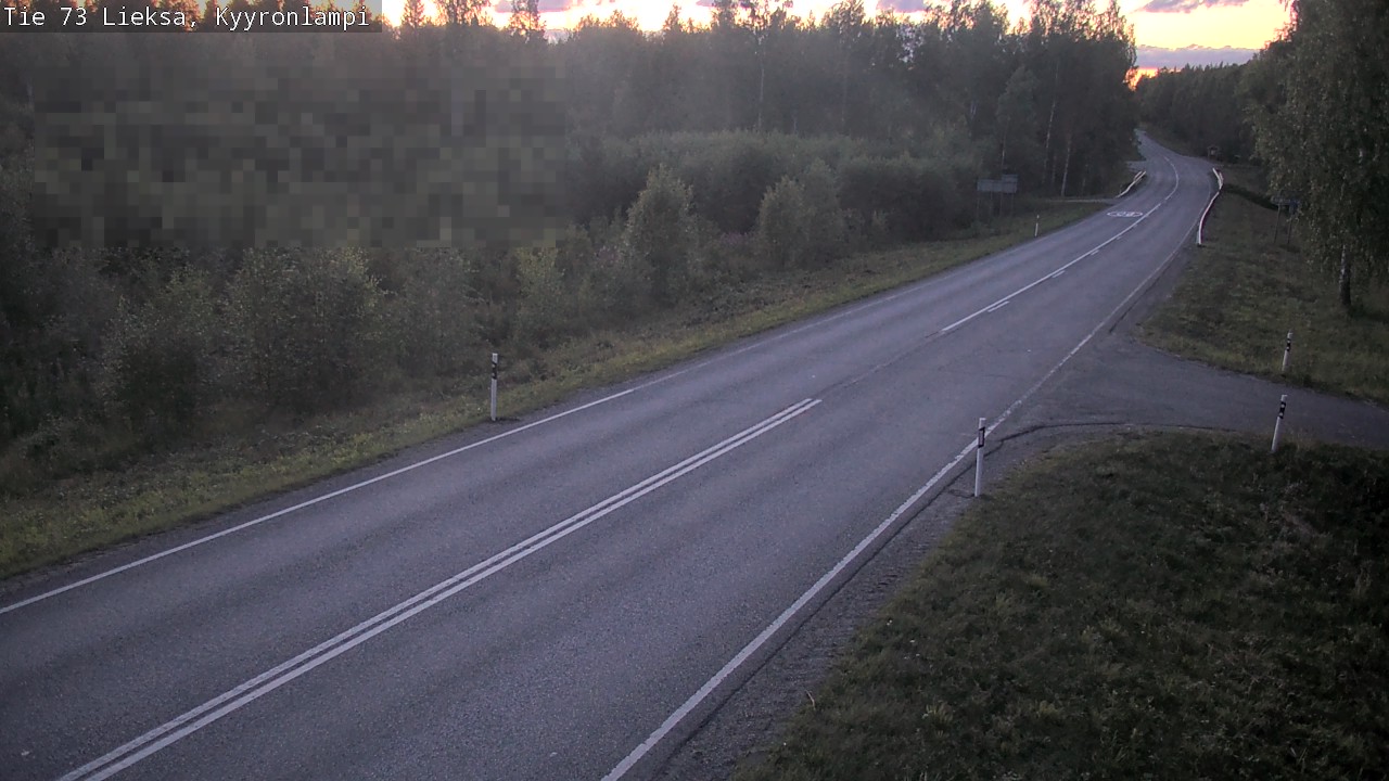 Weather Camera Image Road 73 Lieksa, Kyyrönlampi, Lieksa, Pohjois-Karjala