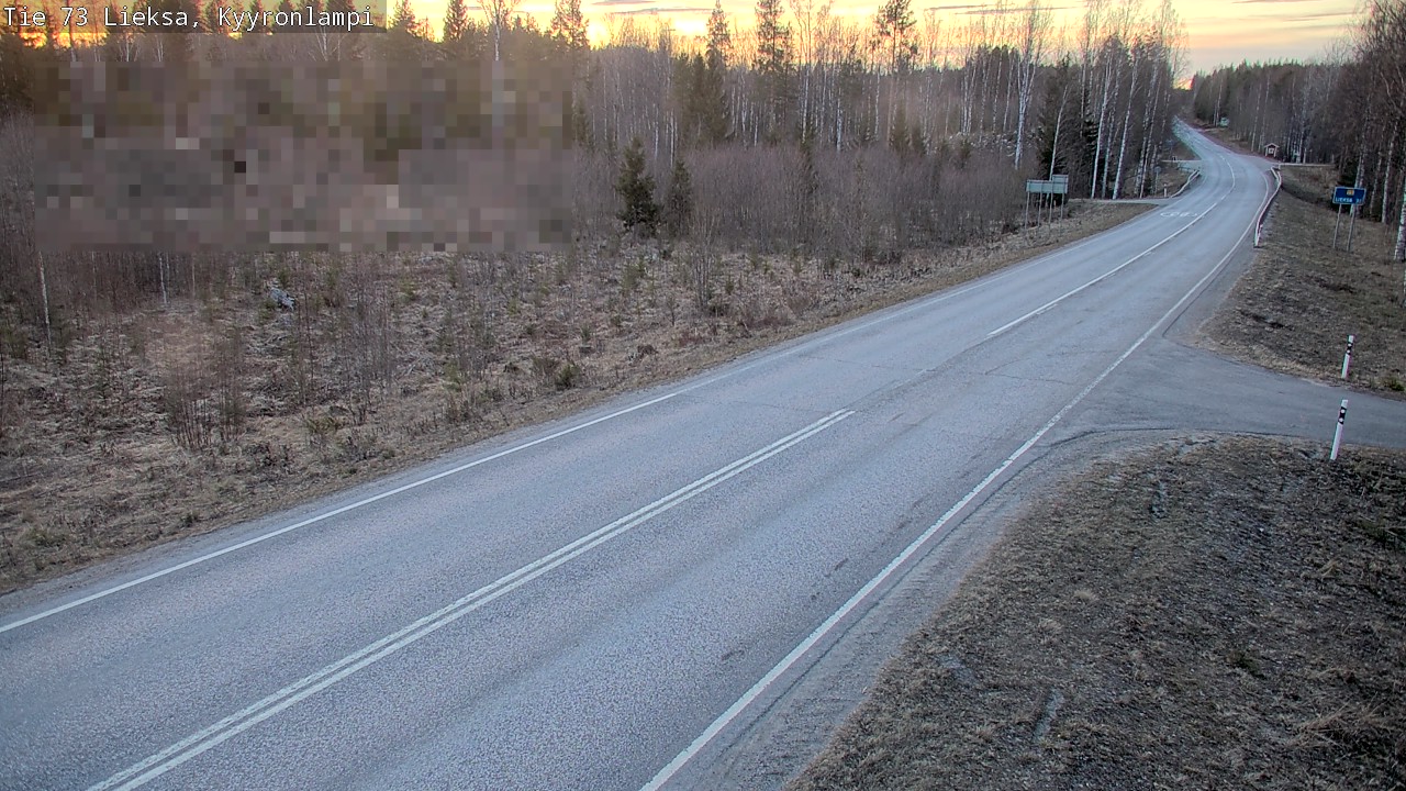 Weather Camera Image Väg 73 Lieksa, Kyyrönlampi, Lieksa, Pohjois-Karjala