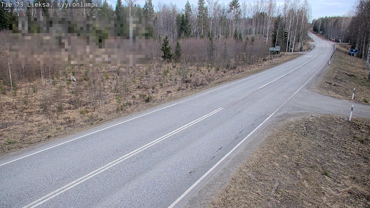 Weather Camera Image Road 73 Lieksa, Kyyrönlampi, Lieksa, Pohjois-Karjala