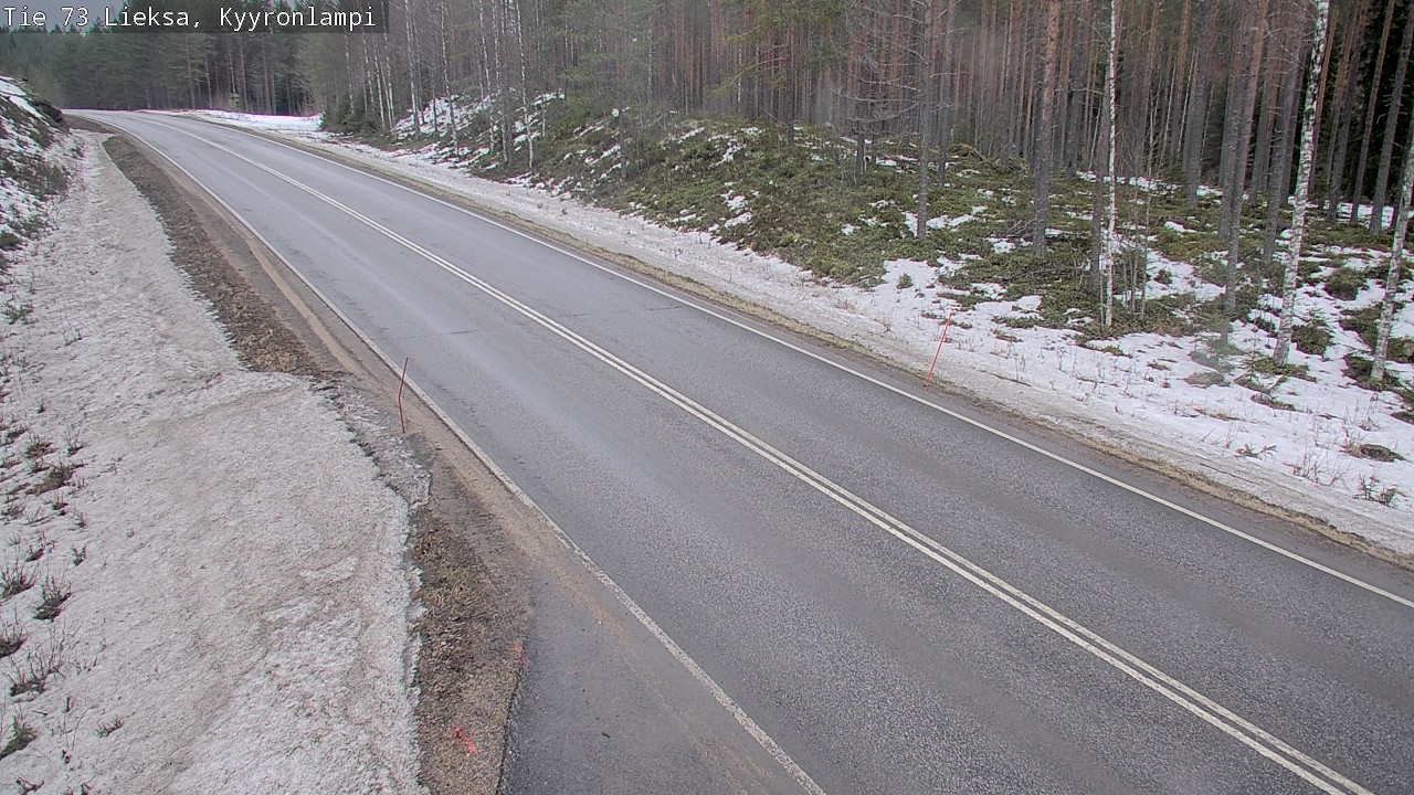 Weather Camera Image Road 73 Lieksa, Kyyrönlampi, Lieksa, Pohjois-Karjala