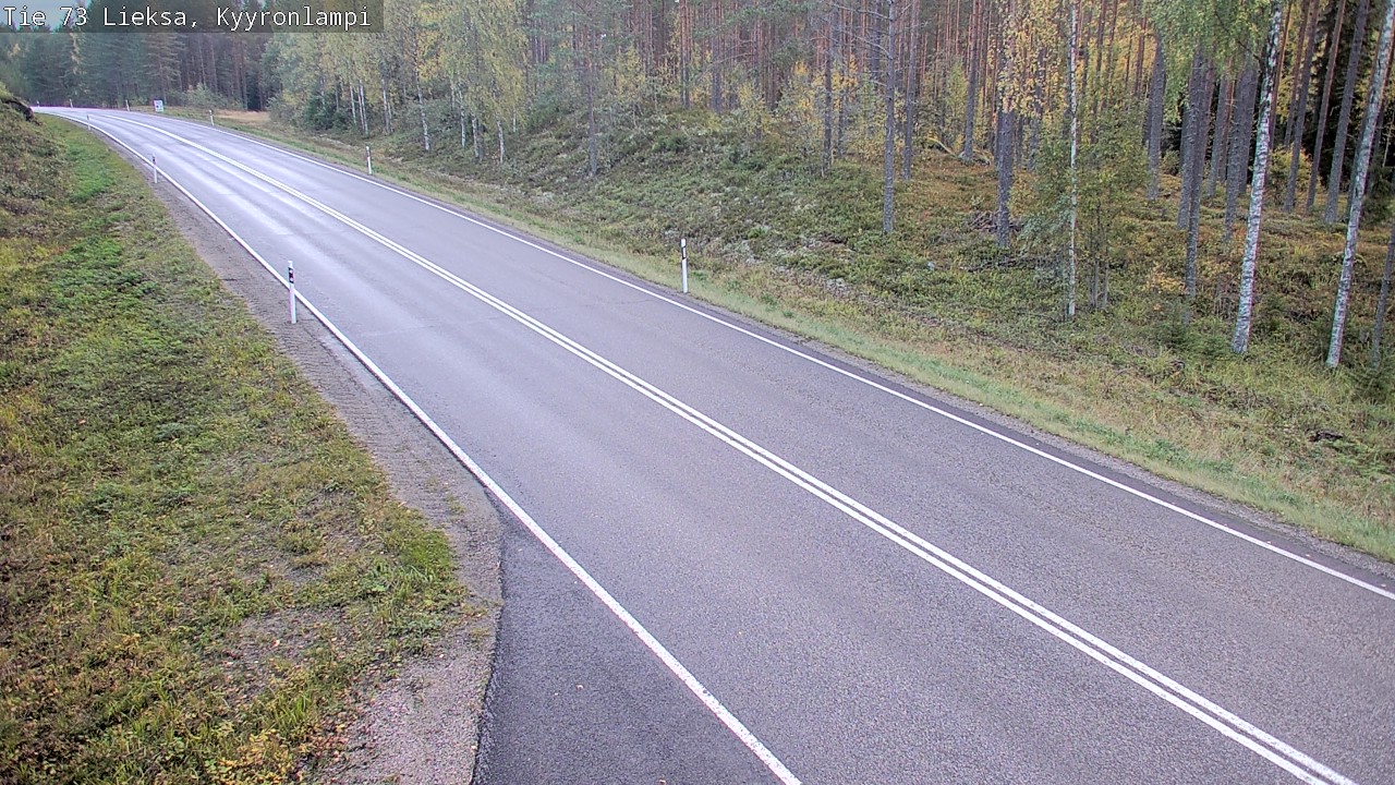 Weather Camera Image Road 73 Lieksa, Kyyrönlampi, Lieksa, Pohjois-Karjala