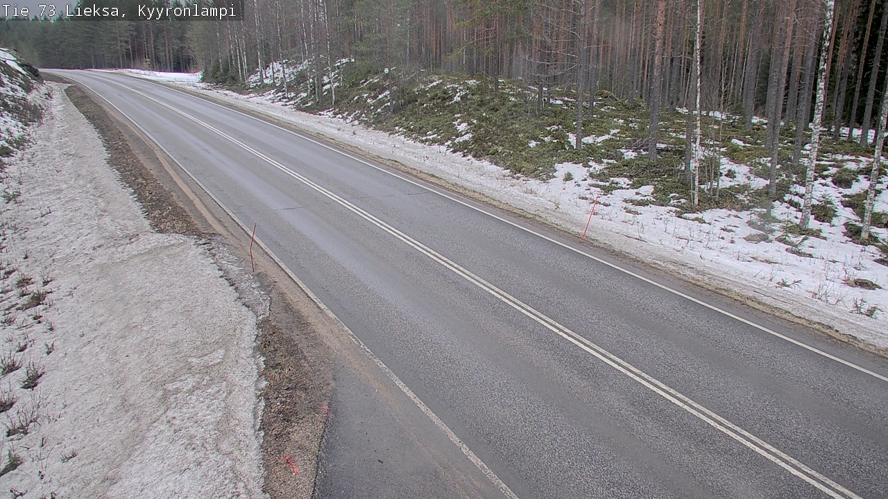 Weather Camera Image Road 73 Lieksa, Kyyrönlampi, Lieksa, Pohjois-Karjala