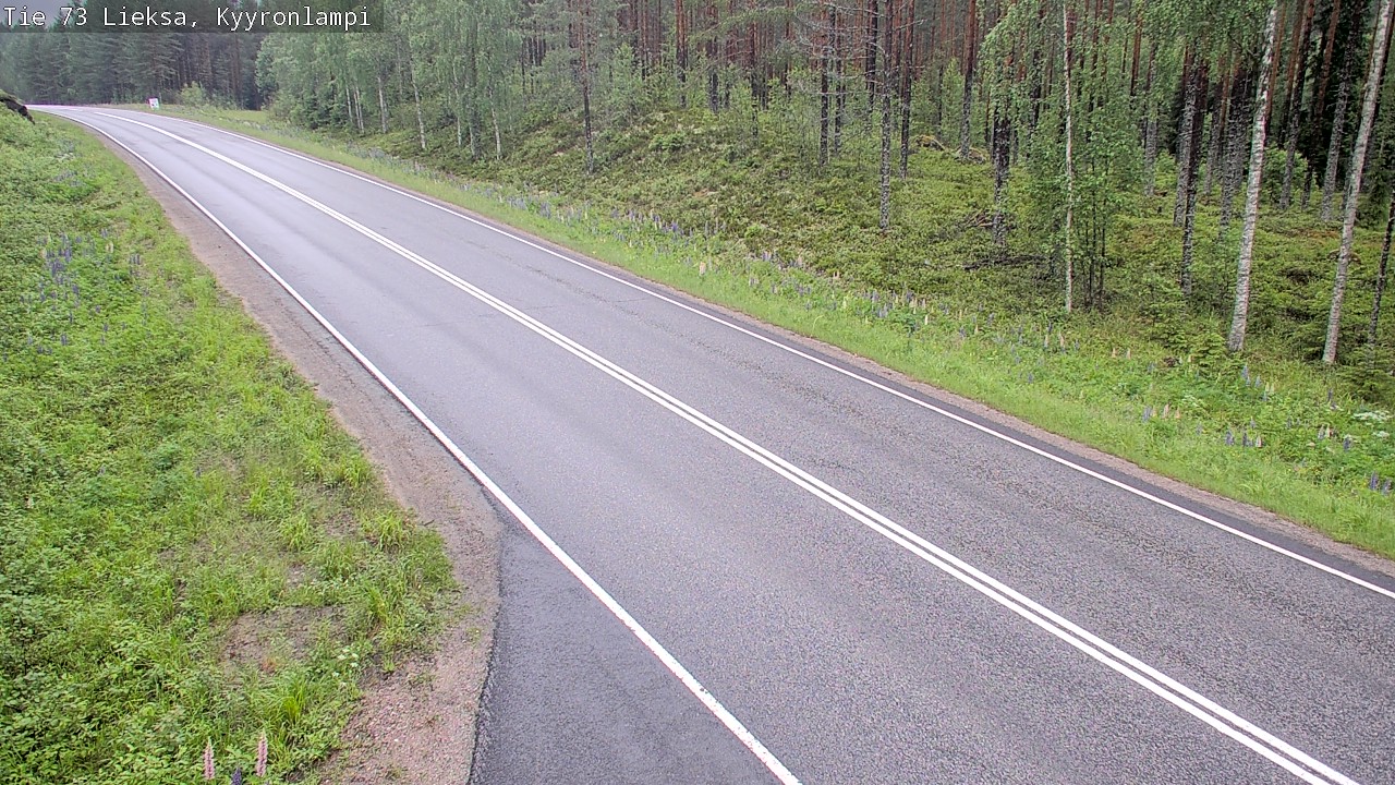 Weather Camera Image Väg 73 Lieksa, Kyyrönlampi, Lieksa, Pohjois-Karjala