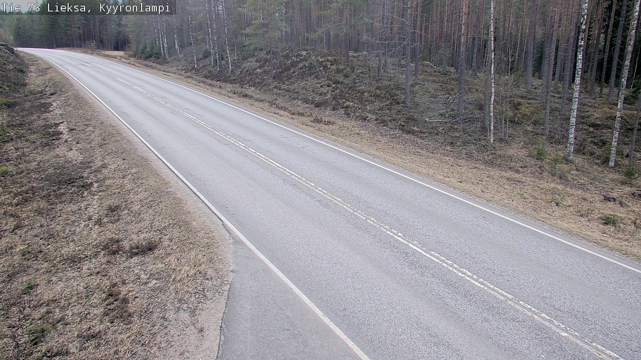 Weather Camera Image Road 73 Lieksa, Kyyrönlampi, Lieksa, Pohjois-Karjala