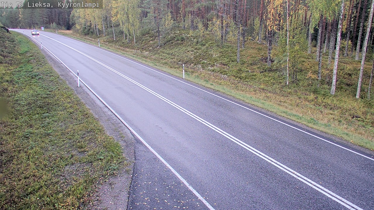 Weather Camera Image Road 73 Lieksa, Kyyrönlampi, Lieksa, Pohjois-Karjala