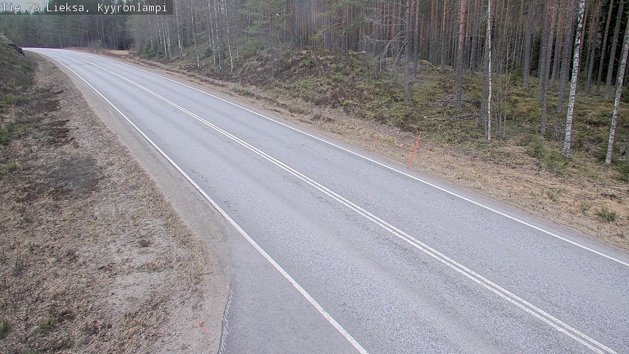 Weather Camera Image Väg 73 Lieksa, Kyyrönlampi, Lieksa, Pohjois-Karjala