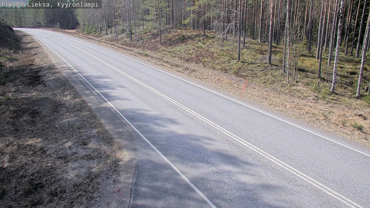 Weather Camera Image Väg 73 Lieksa, Kyyrönlampi, Lieksa, Pohjois-Karjala