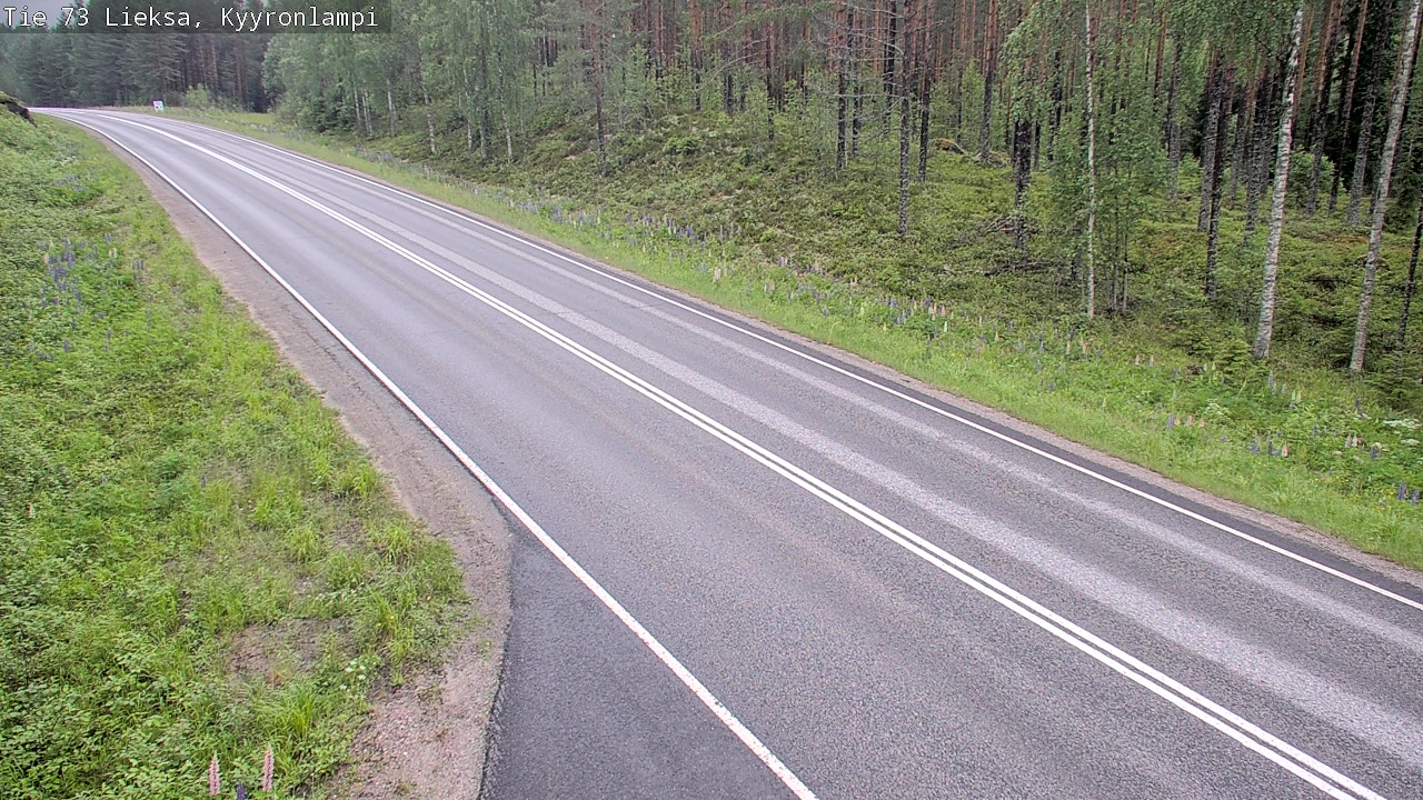 Weather Camera Image Väg 73 Lieksa, Kyyrönlampi, Lieksa, Pohjois-Karjala