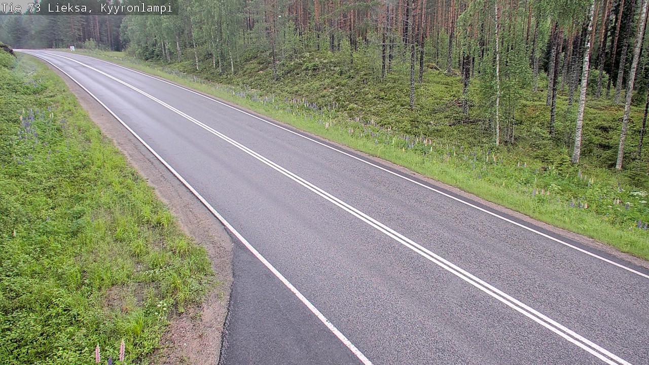 Weather Camera Image Väg 73 Lieksa, Kyyrönlampi, Lieksa, Pohjois-Karjala