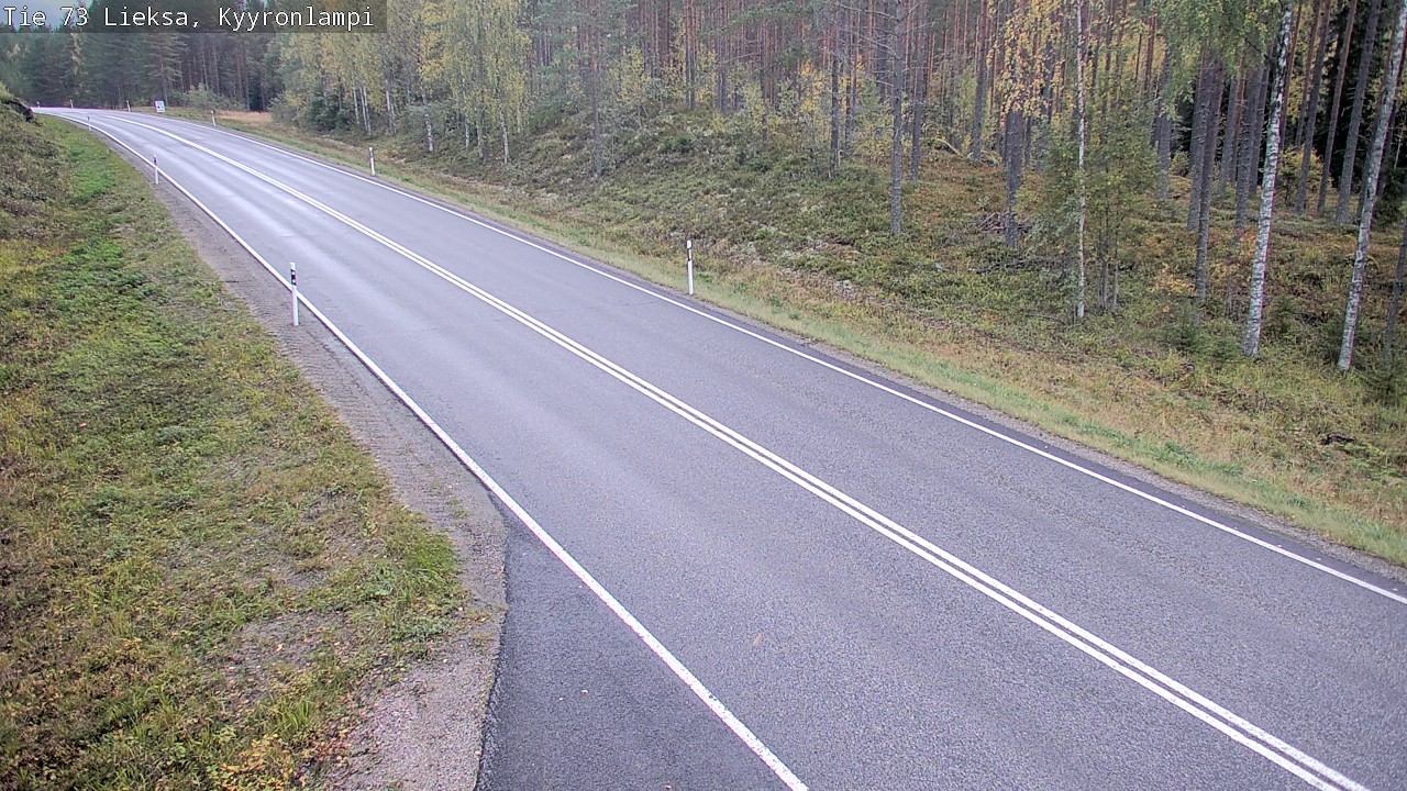 Weather Camera Image Road 73 Lieksa, Kyyrönlampi, Lieksa, Pohjois-Karjala