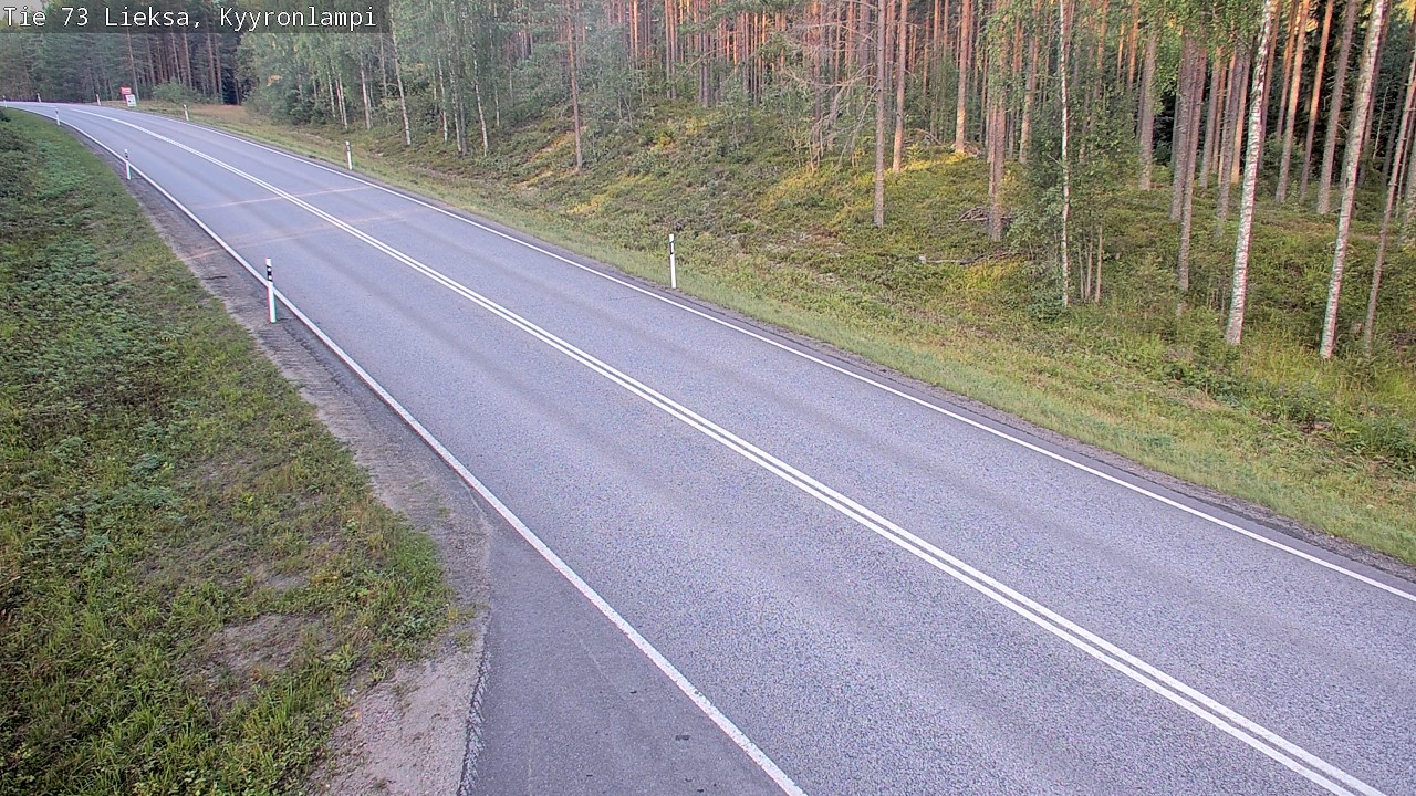 Weather Camera Image Road 73 Lieksa, Kyyrönlampi, Lieksa, Pohjois-Karjala