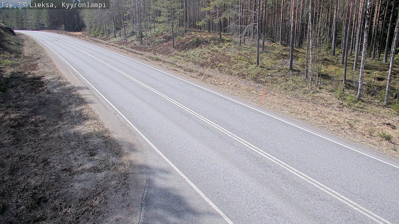 Weather Camera Image Väg 73 Lieksa, Kyyrönlampi, Lieksa, Pohjois-Karjala