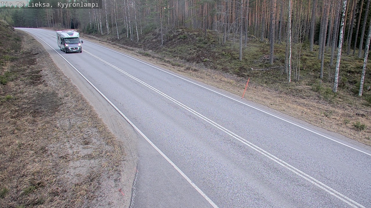 Weather Camera Image Väg 73 Lieksa, Kyyrönlampi, Lieksa, Pohjois-Karjala
